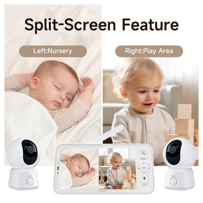 Arenti 2MP 1080P Wi-Fi Video Baby Monitor Kit with Dual Cameras and LCD Screen