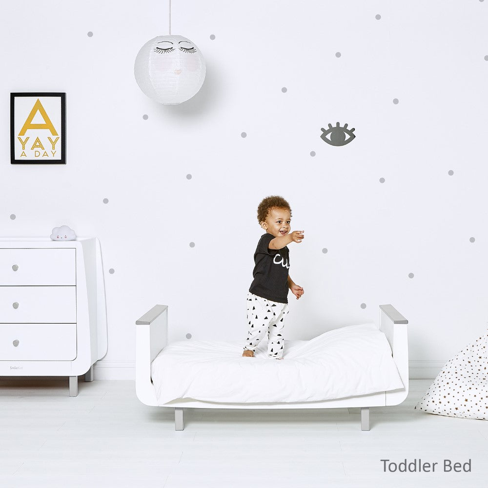 SnuzKot Mode Cot Bed (Grey) - Mattress Included