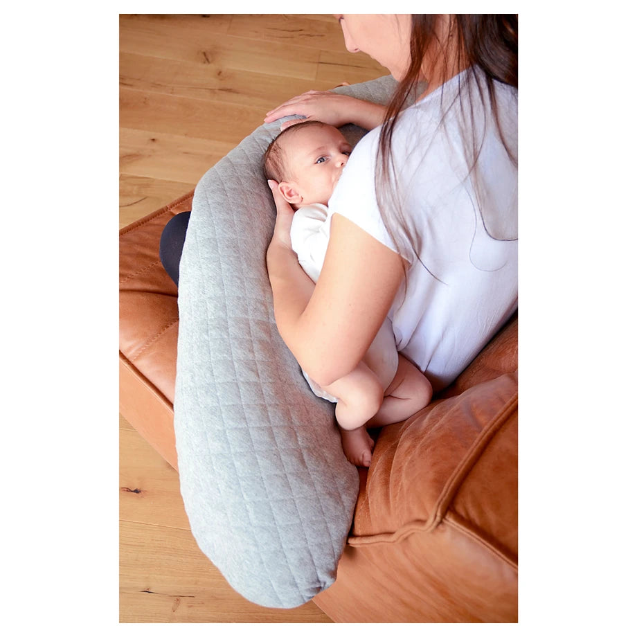 Beaba Big Flopsy Cotton Flower Nursing Pillow (Heather Grey)