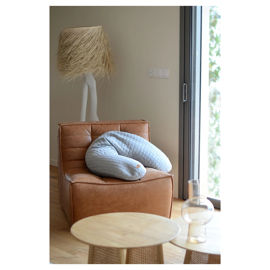 Beaba Big Flopsy Cotton Flower Nursing Pillow (Heather Grey)