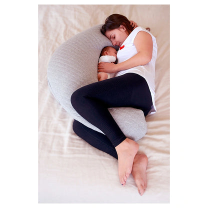 Beaba Big Flopsy Cotton Flower Nursing Pillow (Heather Grey)