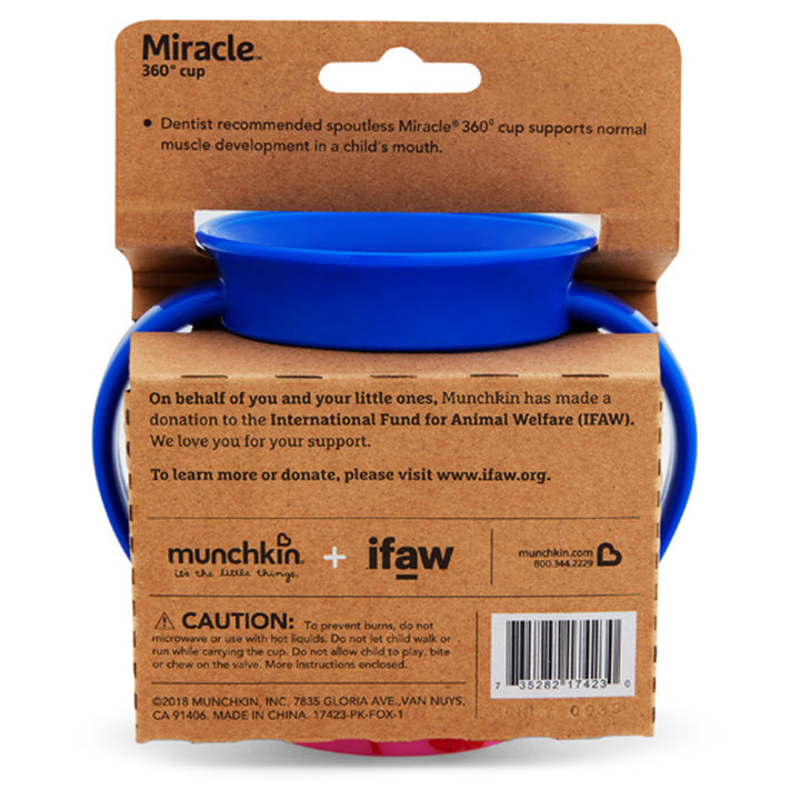 Munchkin Miracle 360° WildLove Trainer Cup 6oz (Fox)