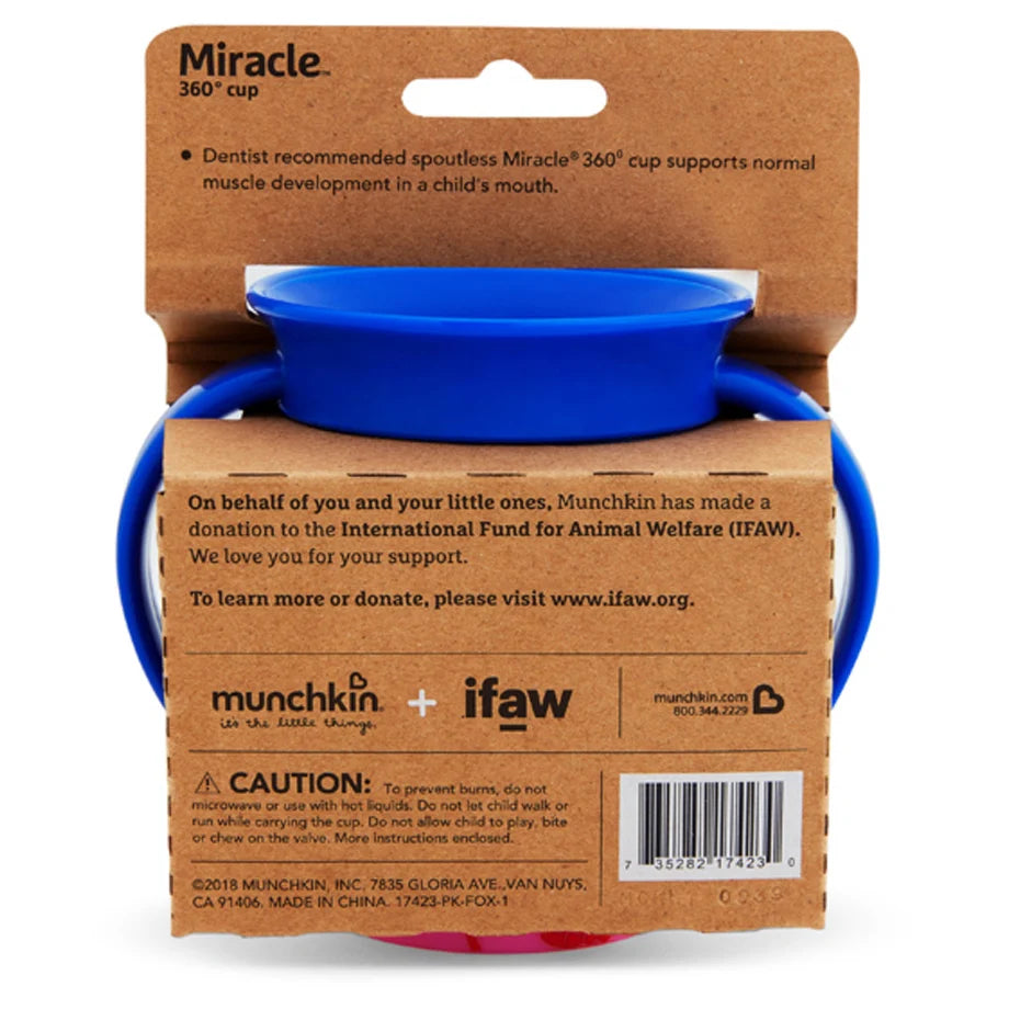 Munchkin Miracle 360° WildLove Trainer Cup 6oz (Fox)