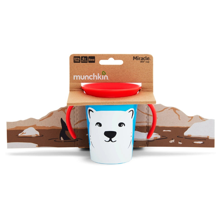 Munchkin Miracle 360° WildLove Trainer Cup 6oz (Polar Bear)