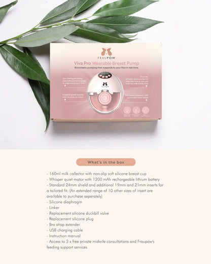 Fraupow Viva Pro Breast Pump | Hands-Free | Biomimetic Technology