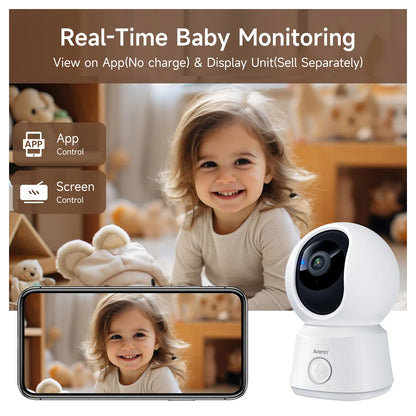 Arenti 2MP 1080P Wi-Fi Video Baby Monitor Kit with Dual Cameras and LCD Screen