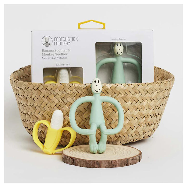Matchstick Monkey Banana & Monkey Gift Set (Mint Green)