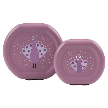 Trixie Snack Box with Clip Set of 2 (Mrs. Peacock)