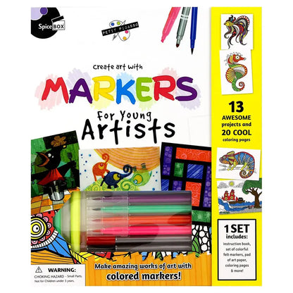 SpiceBox Petit Picasso Create Art with Markers for Young Artists Activity Kit