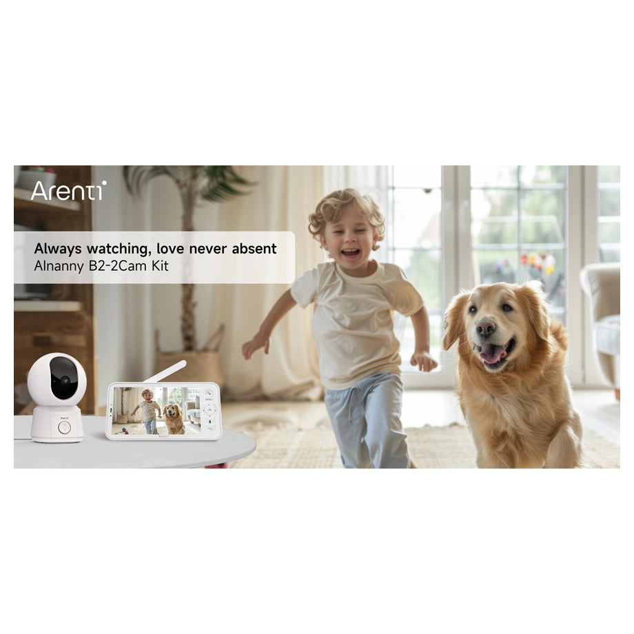 Arenti 2MP 1080P Wi-Fi Video Baby Monitor Kit with Dual Cameras and LCD Screen