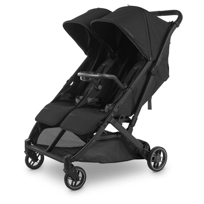 UPPAbaby Minu Duo Stroller Jake Charcoal with Carbon Frame & Black Leather