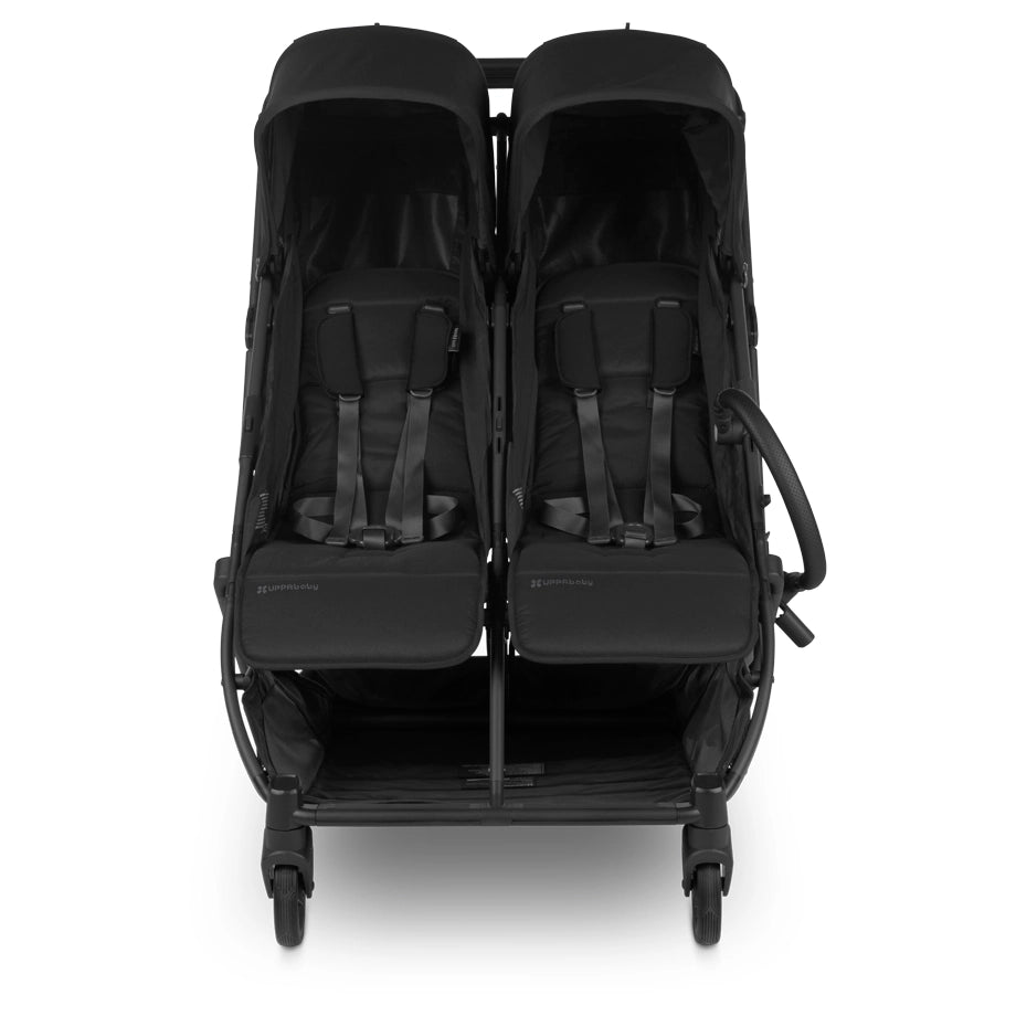 UPPAbaby Minu Duo Stroller Jake Charcoal with Carbon Frame & Black Leather