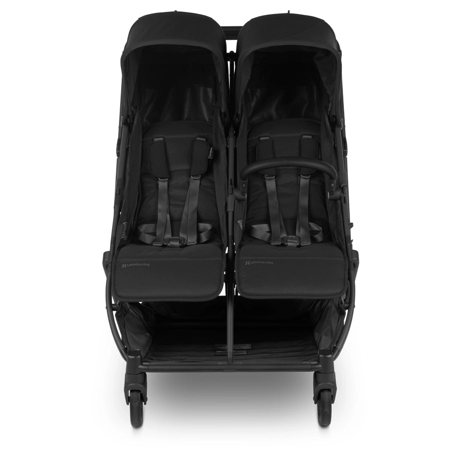 UPPAbaby Minu Duo Stroller Jake Charcoal with Carbon Frame & Black Leather