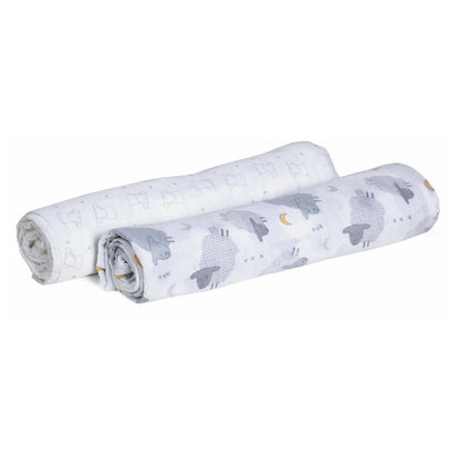 Chicco Swaddles Set 2 PCS Bear & Grey Sheep
