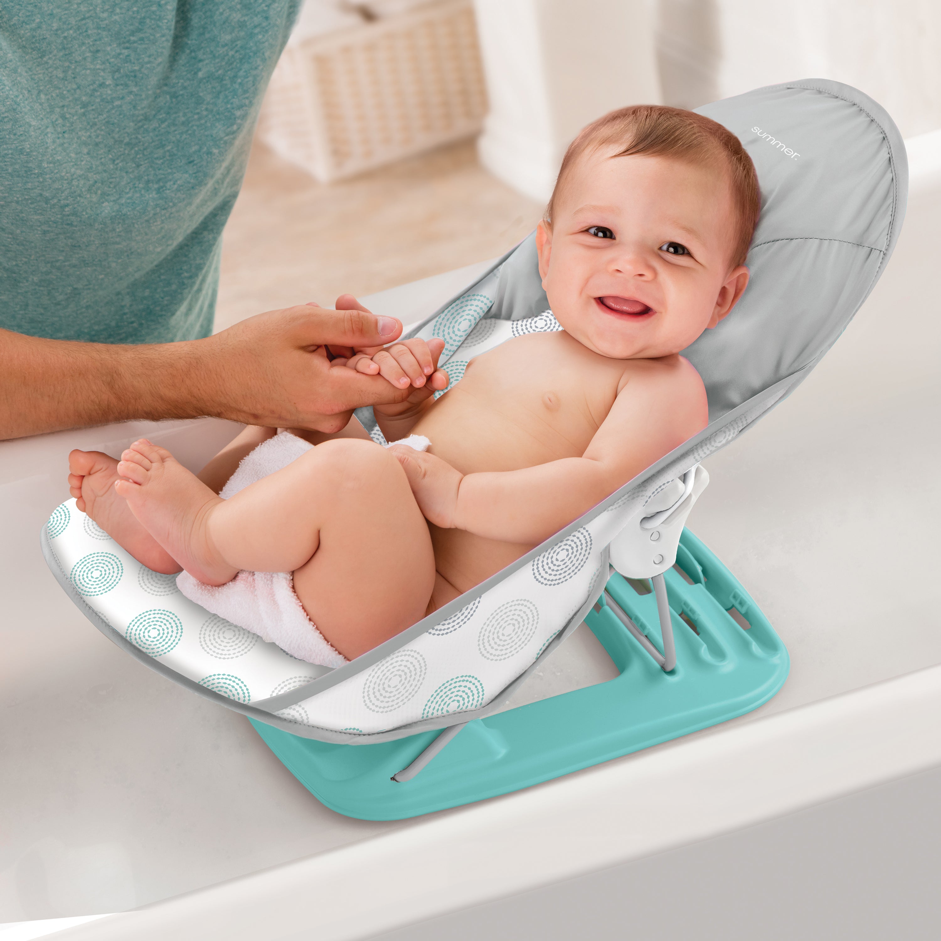 Deluxe Baby Bather - Dashed Dots