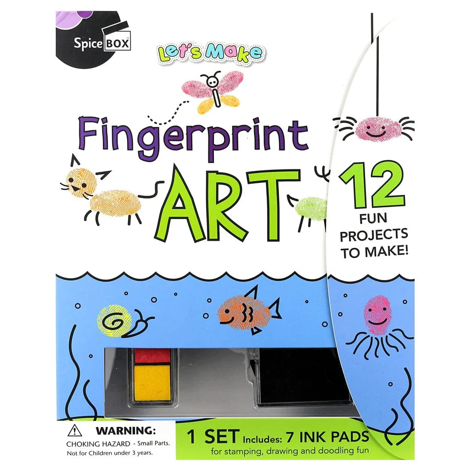 SpiceBox Let’s Make Fingerprint Art Activity Kit (12 Projects)