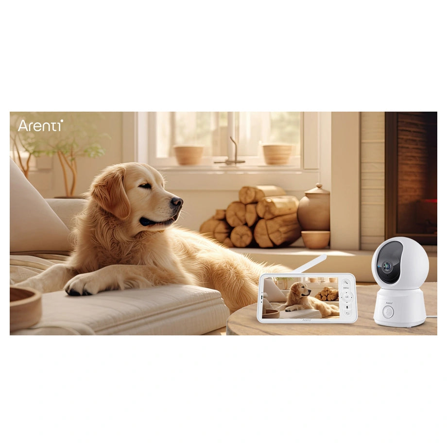 Arenti 2MP 1080P Wi-Fi Video Baby Monitor Kit with Dual Cameras and LCD Screen
