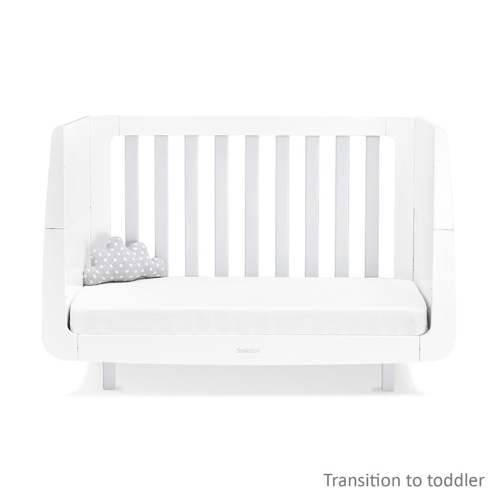 SnuzKot Mode Cot Bed (Grey) - Mattress Included