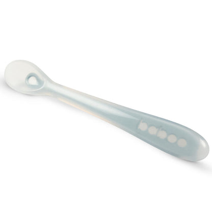Baboo 6m+ Silicone Spoon for Babies (Blue)