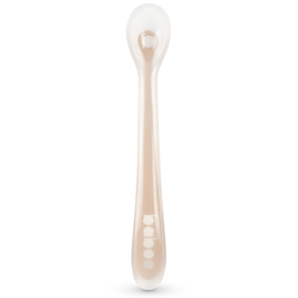 Baboo 6m+ Silicone Spoon for Babies (Au Naturale)