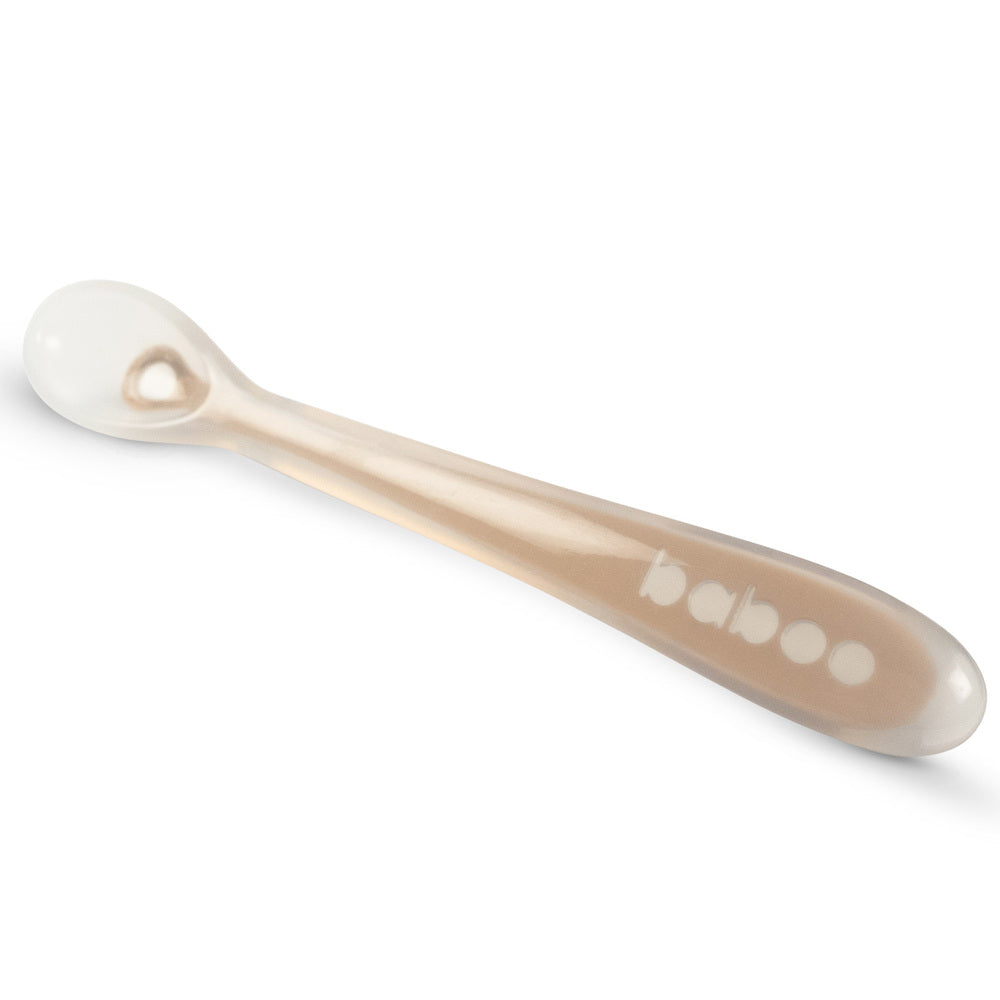 Baboo 6m+ Silicone Spoon for Babies (Au Naturale)