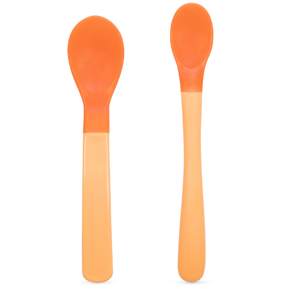 Baboo Heat Sensitive Spoons for Babies (Peachy Keen)