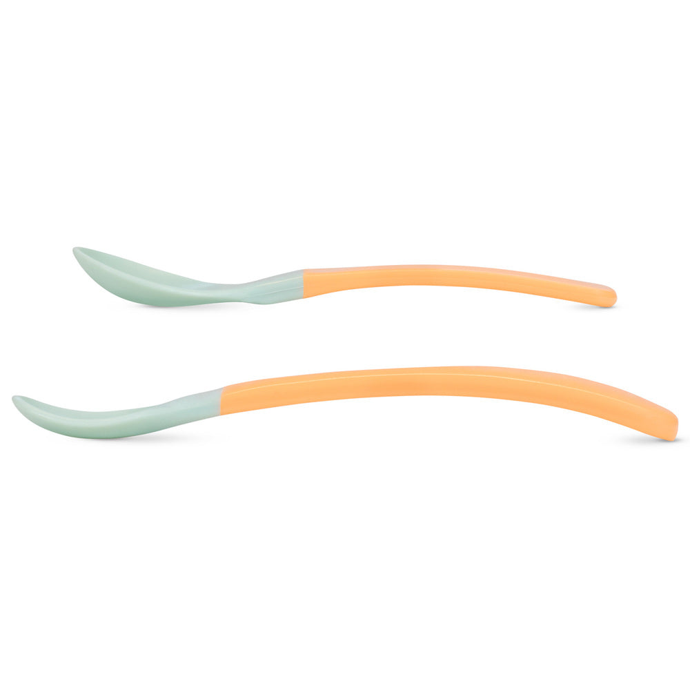 Baboo 2-Pack Soft-Tip Silicone Weaning Spoons (Peachy Keen)
