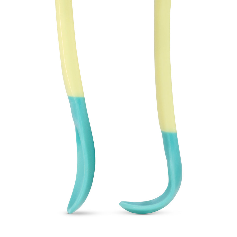 Baboo 2-Pack Soft-Tip Silicone Weaning Spoons ( Lagoon Fiesta)