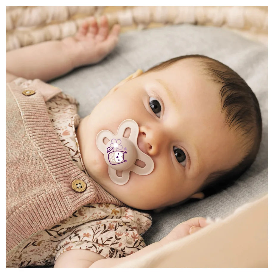 Mam Baby Original Silicone Pacifier 6M+ Pack Of 2 (Sealife Pink & Green)