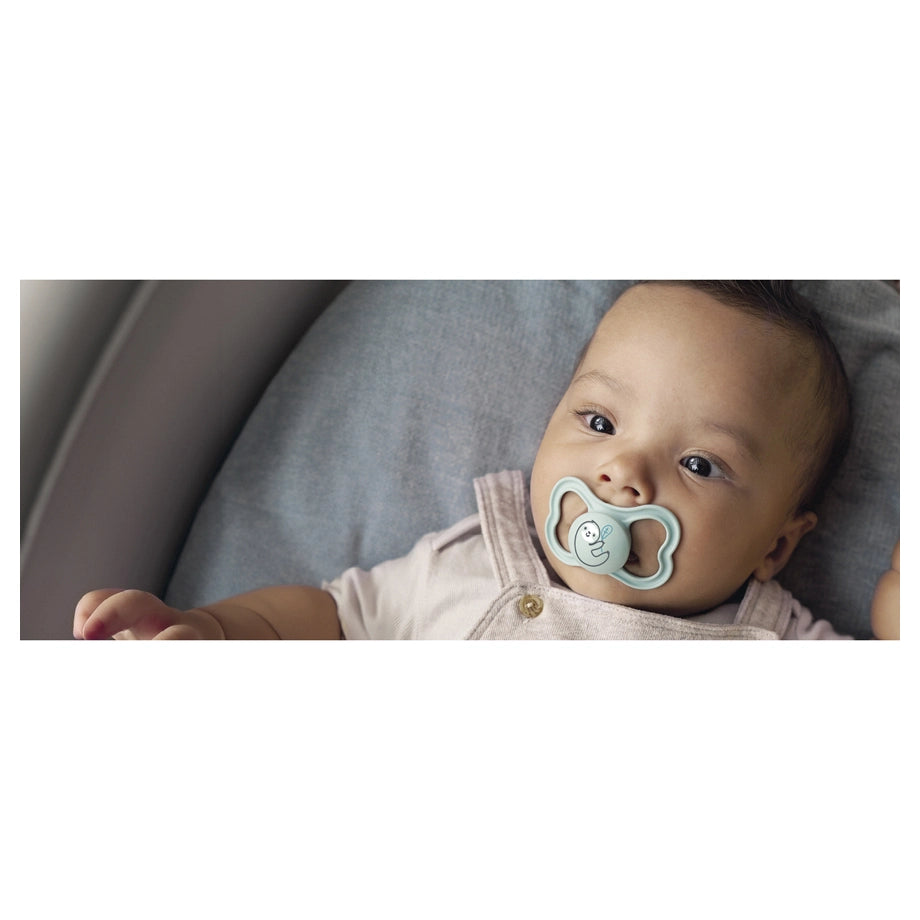 Mam Baby Supreme Silicone Pacifier 0-6M Pack Of 2 (Sealife Pink & Purple)