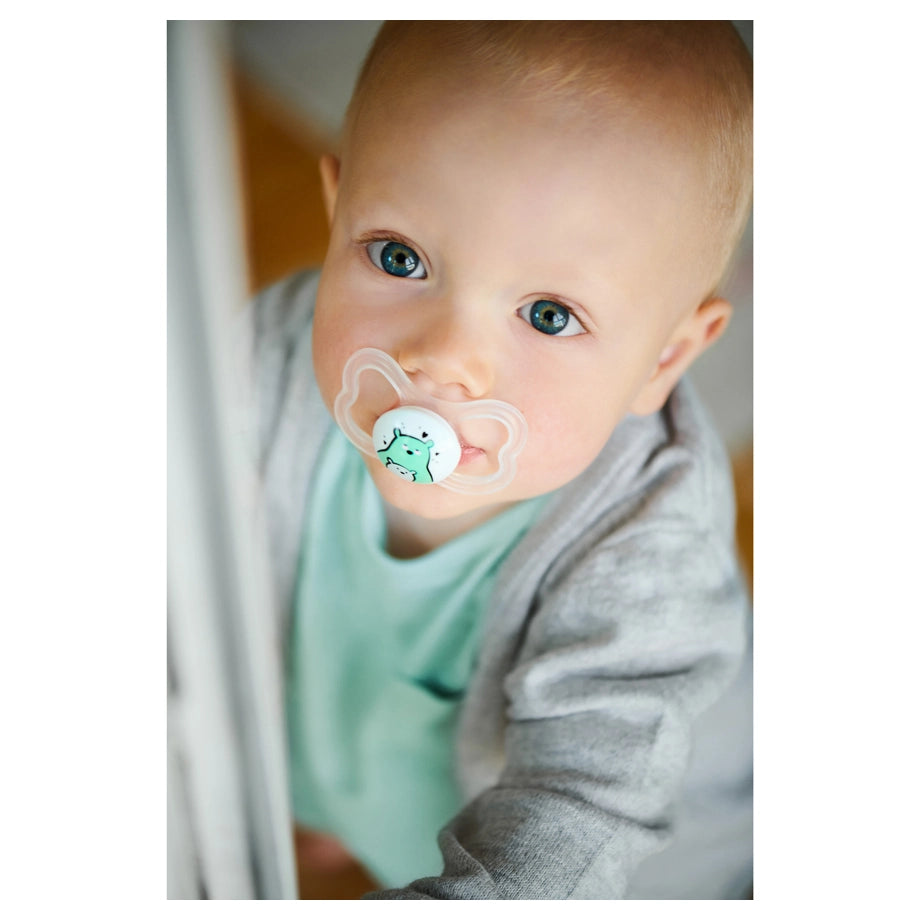 Mam Baby Supreme Silicone Pacifier 6M+ Pack Of 2 (Sealife Green & Blue)