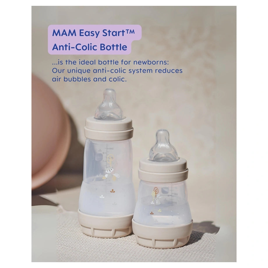 Mam Baby Easy Start Anti-Colic Silicone Bottle  4M+ - 320Ml Pack Of 1 (Sealife Blue)