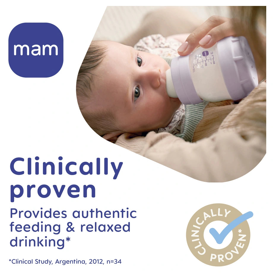 Mam Baby Easy Start Anti-Colic Silicone Bottle 4M+ - 320Ml Pack Of 1 (Sealife Pink)