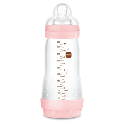 Mam Baby Easy Start Anti-Colic Silicone Bottle 4M+ - 320Ml Pack Of 1 (Sealife Pink)