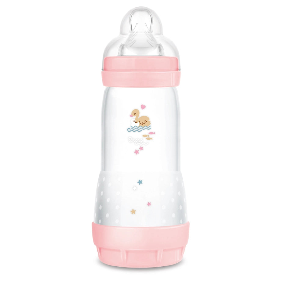 Mam Baby Easy Start Anti-Colic Silicone Bottle 4M+ - 320Ml Pack Of 1 (Sealife Pink)