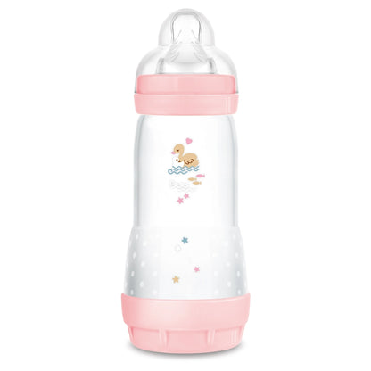 Mam Baby Easy Start Anti-Colic Silicone Bottle 4M+ - 320Ml Pack Of 1 (Sealife Pink)