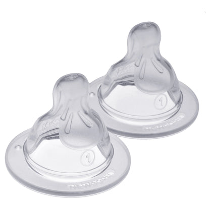 Mam Baby Silicone Teat Size 3 - 4M+ Pack Of 2 (Clear)