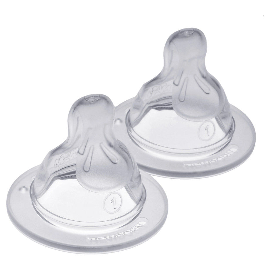 Mam Baby Silicone Teat Size X - 6M+ Pack Of 2 (Clear)