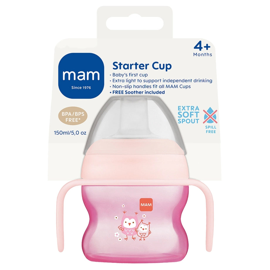 Mam Baby Starter Cup - 4M+ - 150Ml Pack Of 1 (Fores Pink)