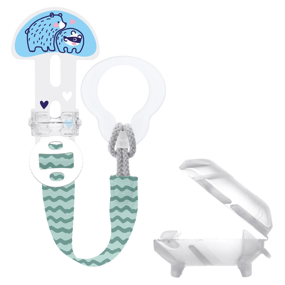 Mam Baby Clip-It! & Cover Clip - 0M+ Pack Of 2 (Sealife Green)