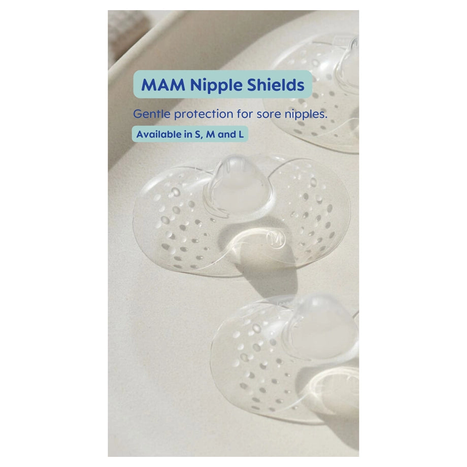 Mam Baby Nipple Shield - Size M Pack Of 3 (Clear)
