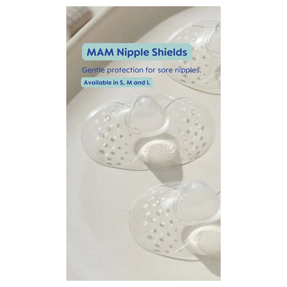 Mam Baby Nipple Shield - Size L Pack Of 3 (Clear)