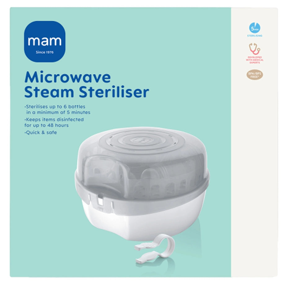 Mam Baby Microwave Steam Sterilizer - 0M+ Pack Of 1 (White)
