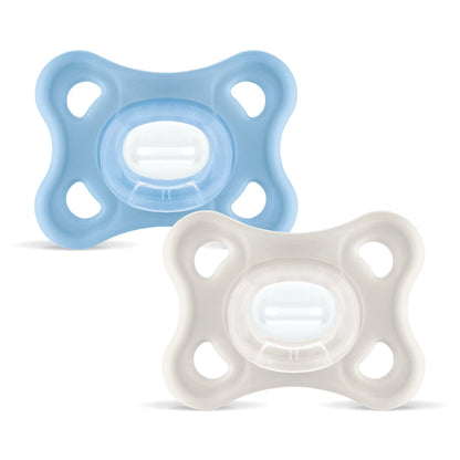 Mam Baby Comfort Silicone Pacifier 0-3M Pack Of 2 (Sealife Blue & Beige)