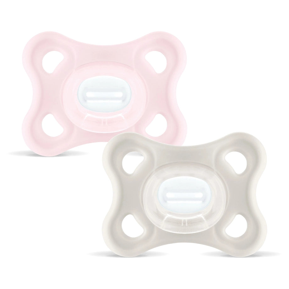 Mam Baby Comfort Silicone Pacifier 3-12M Pack Of 2 (Pink & Beige)