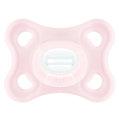 Mam Baby Comfort Silicone Pacifier 3-12M Pack Of 2 (Pink & Beige)