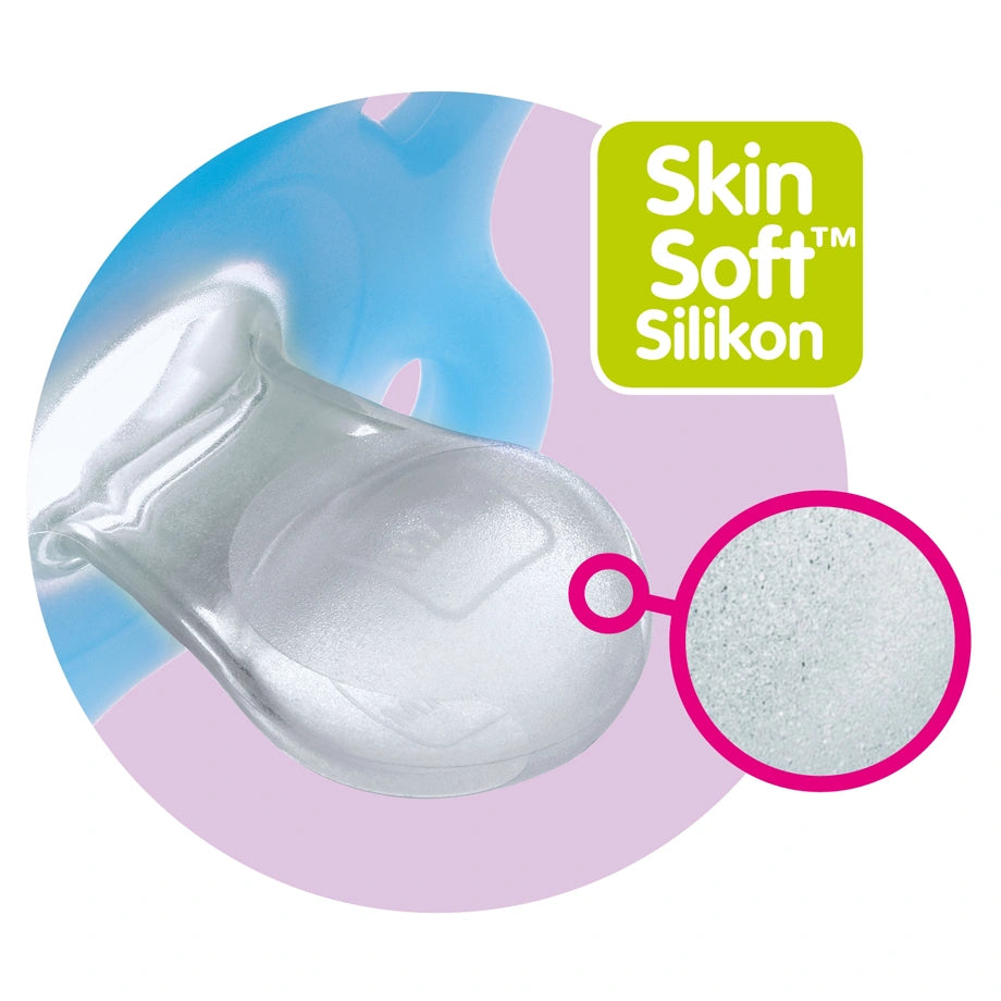 Mam Baby Comfort Silicone Pacifier 3-12M Pack Of 2 (Pink & Beige)