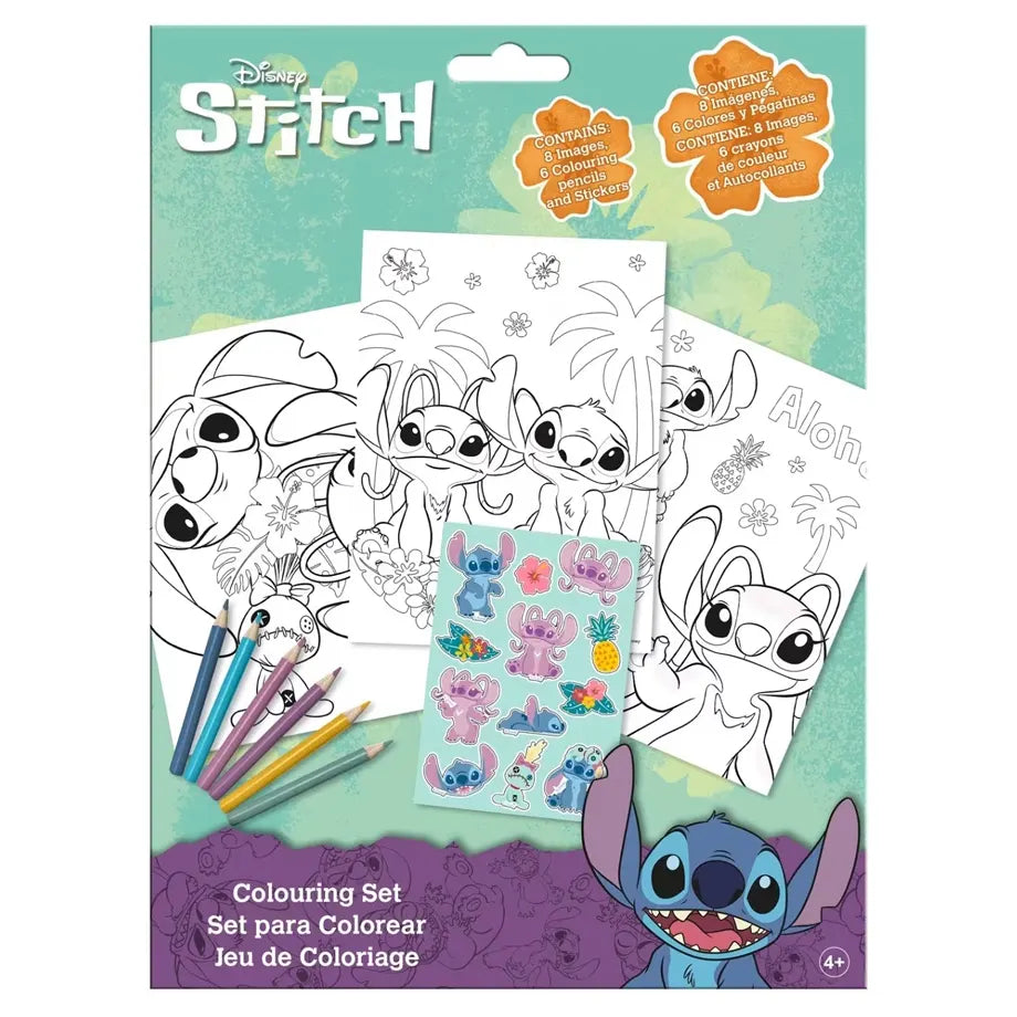 HTI Disney Stitch Colouring Book with Pencils (Toppers)