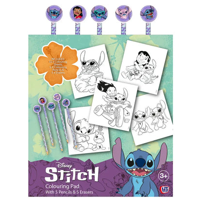 HTI Disney Stitch Colouring Book with Pencils (Toppers)