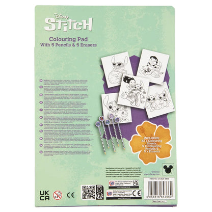 HTI Disney Stitch Colouring Book with Pencils (Toppers)